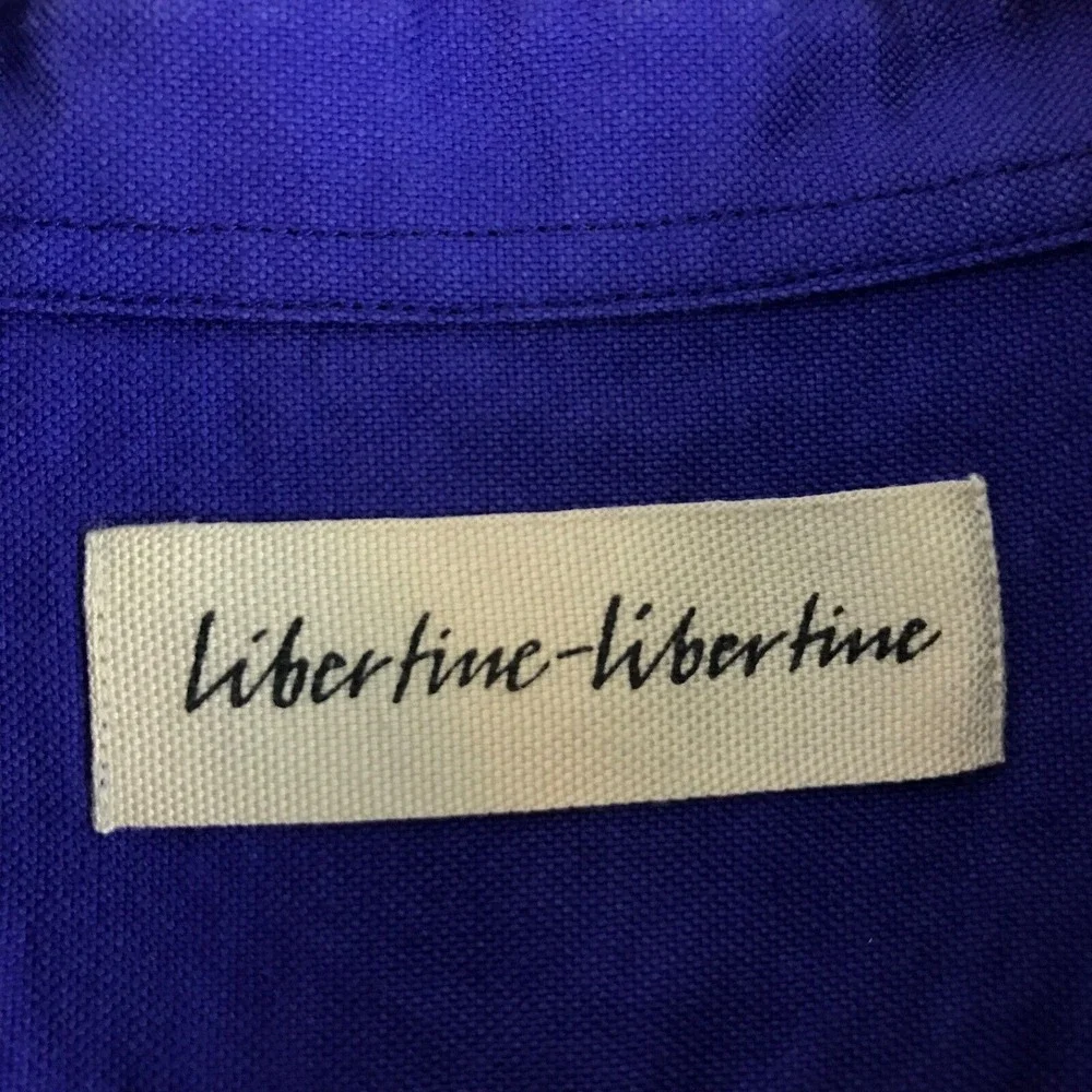 Libertine-Libertine‎ Shirt Mens Size M Blue Button Up Hunter 1004 Panama Preppy